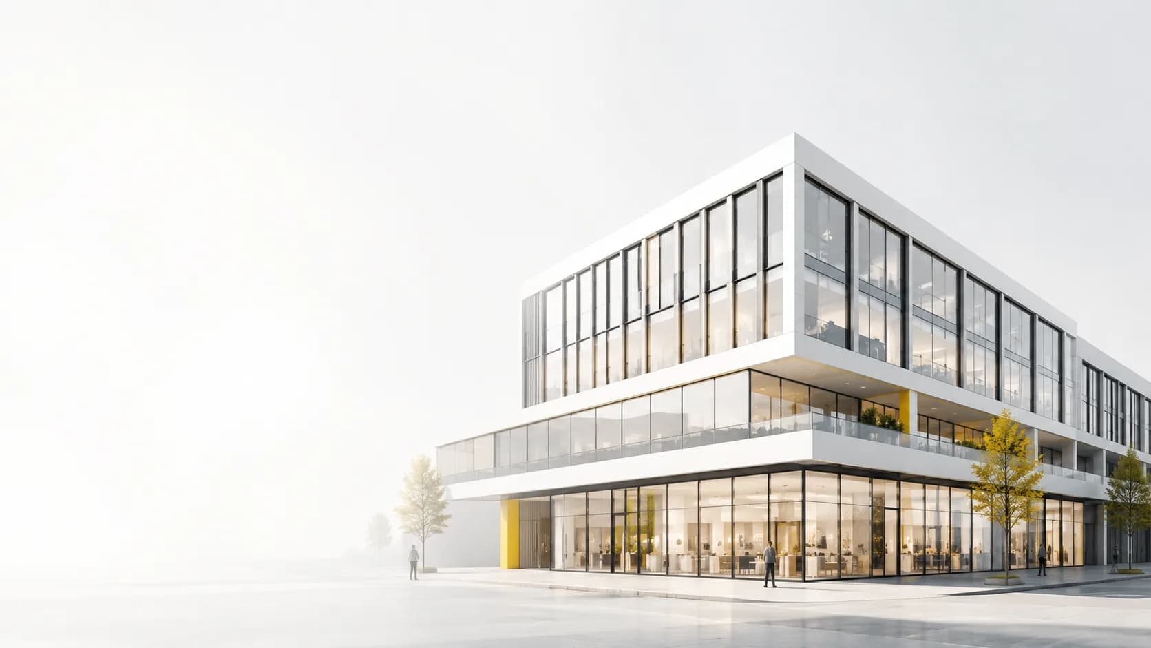 Modernes Gewerbegebäude im Tageslicht